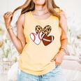 Football Baseball Heart Football Baseball Mom Comfort Colors Tank Top Grey