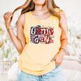 Game Day Baseball Leopard Coquette Bow Mama Mom Sister Comfort Colors Tank Top Grey