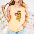 Gingerbread Man Baseball Christmas Comfort Colors Tank Top Grey