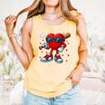Heart Love Baseball Valentine Outfit Men Boy Comfort Colors Tank Top Grey