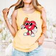 Heart Play Baseball Valentine's Day Teens Boys Girls Kids Comfort Colors Tank Top Grey