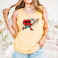 Heart Valentines Day Baseball Men Boys Kids Teens Comfort Colors Tank Top Grey