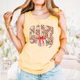 Leopard Checkered Game Day Baseball Coquette Bow Women Girls Comfort Colors Tank Top Grey Leopard Checkered Game Day Baseball Coquette Bow Women Girls Comfort Colors Tank Top Grey