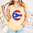 Puerto Rico Baseball Flag Boricua Beisbol Fan Gear Comfort Colors Tank Top Grey