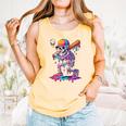 Skelton Playing Baseball Halloween Baseball Drip Boys Kids Comfort Colors Tank Top Grey