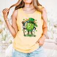 St Patricks Day Baseball Leprechaun Rainbow Green Baseball Comfort Colors Tank Top Grey