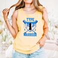 T1D Warrior Baseball Drip Diabetes Awareness Blue Ribbon Comfort Colors Tank Top Grey