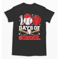 100 Days Of School Baseball Boys Kids Students Unisex T-Shirt