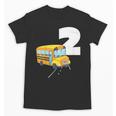 2nd Birthday School Bus Kids Back To School Themes Party Unisex T-Shirt
