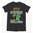 4th Grade Level Unlocked Back To School Pixel Game Unisex T-Shirt