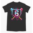 6th Birthday Boys Baseball Ice Cream Drip Boys Baseball Unisex T-Shirt