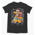 Back To School Sloth School Bus 100 Days Of School Unisex T-Shirt