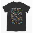 Back To School Types Of Dinosaurs Alphabet Identification Unisex T-Shirt