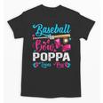 Baseball Or Bows Poppa Loves You Gender Reveal Unisex T-Shirt