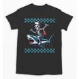 Boys Skeleton Riding a Shark Back To School Unisex T-Shirt Boys Skeleton Riding a Shark Back To School Unisex T-Shirt