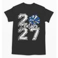 Class Of 2027 Cheer Blue Senior 2027 Back To School Unisex T-Shirt