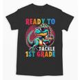 First Day Back To School 1st Grade Boys Football Dinosaur Unisex T-Shirt
