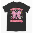 First Day Of Homeschool Coquette Back To School Girls Unisex T-Shirt First Day Of Homeschool Coquette Back To School Girls Unisex T-Shirt
