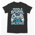 First Day Of Middle School Level Unlocked Back To School Unisex T-Shirt