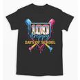 HUGvyn 100 Drippy Days Of School Baseball Ice Cream 100 Days Unisex T-Shirt