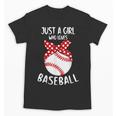 Just A Girl Who Loves Baseball Cute Retro Baseball Lover Unisex T-Shirt