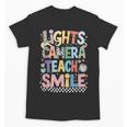 Lights Camera Teach Smile Back To School Awesome Learners Unisex T-Shirt Lights Camera Teach Smile Back To School Awesome Learners Unisex T-Shirt
