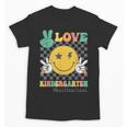 Peace Love Kindergarten Smile Face Hippie Back To School Unisex T-Shirt