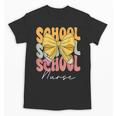 School Nurse Groovy Coquette Bow Cute Back To School Unisex T-Shirt School Nurse Groovy Coquette Bow Cute Back To School Unisex T-Shirt