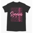 Senior 2025 Coquette Pink Bow Class Of 2025 Back To School Unisex T-Shirt