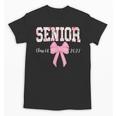 Senior 2027 Floral Pink Bow Back To School Class Of 2027 Unisex T-Shirt