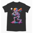 Skelton Playing Baseball Halloween Baseball Drip Boys Kids Unisex T-Shirt