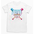 Baseball 50 Year Old Ice Cream Drip 50th Birthday Number 50 Unisex T-Shirt