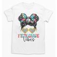 Fifth Grade Vibes Messy Hair Bun Girl Back To School 5th Unisex T-Shirt