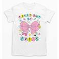 First Day Of Pre-K Girls Coquette Bow Back To School Kids Unisex T-Shirt