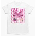 First Day Of School Girls Coquette Bow Back To School Performance Unisex T-Shirt First Day Of School Girls Coquette Bow Back To School Performance Unisex T-Shirt