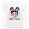 Hello 2nd Grade Messy Bun Back To School First Day Girl Kids Unisex T-Shirt