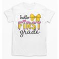Hello First Grade For Girls Boys Cute Back To School Pencil Unisex T-Shirt