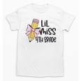 Lil Miss 4th Grade Coquette Bow Pencil Back To School Girls Unisex T-Shirt