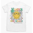 Peace Love 6th Grade Cute Smile Face Back To School Girls Unisex T-Shirt Peace Love 6th Grade Cute Smile Face Back To School Girls Unisex T-Shirt