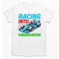 Racing Into Kindergarten Race Car Driver Back To School Performance Unisex T-Shirt Racing Into Kindergarten Race Car Driver Back To School Performance Unisex T-Shirt