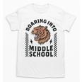 Roaring Into Middle School Tiger Back To School Boy Girl Kid Unisex T-Shirt