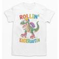 T Rex Rollin Into Kindergarten Back To School First Day Boys Unisex T-Shirt T Rex Rollin Into Kindergarten Back To School First Day Boys Unisex T-Shirt