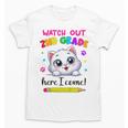 Watch Out 2nd Grade Here I Come Girls Cat Back To School Unisex T-Shirt Watch Out 2nd Grade Here I Come Girls Cat Back To School Unisex T-Shirt