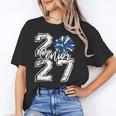 Class Of 2027 Cheer Blue Senior 2027 Back To School Unisex T-Shirt