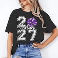 Class Of 2027 Cheer Purple Senior 2027 Back To School Unisex T-Shirt Class Of 2027 Cheer Purple Senior 2027 Back To School Unisex T-Shirt