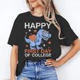 Happy First Day Of CollegeRex Dinosaur Back To School Unisex T-Shirt Happy First Day Of CollegeRex Dinosaur Back To School Unisex T-Shirt