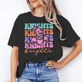 Knights Mascot Back To School Spirit Sports Men Women Groovy Unisex T-Shirt