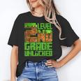 Level 2nd Grade Unlocked Game Pixel Kids Boy Back To School Unisex T-Shirt