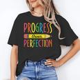 Motivational Quotes Back To School Progress Over Perfection Unisex T-Shirt Motivational Quotes Back To School Progress Over Perfection Unisex T-Shirt