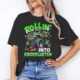 Rollin' Into Kindergarten Monster Truck Back To School Boys Unisex T-Shirt Rollin' Into Kindergarten Monster Truck Back To School Boys Unisex T-Shirt